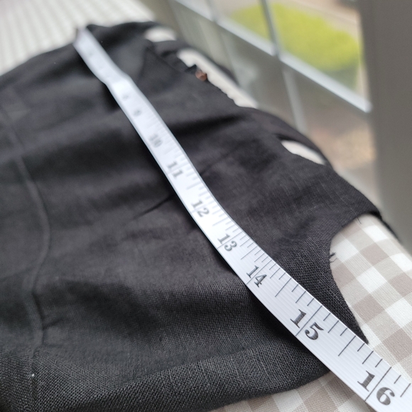 Quince 100% European Linen Fit & Flare Midi Dress, Black, S - Picture 9 of 13